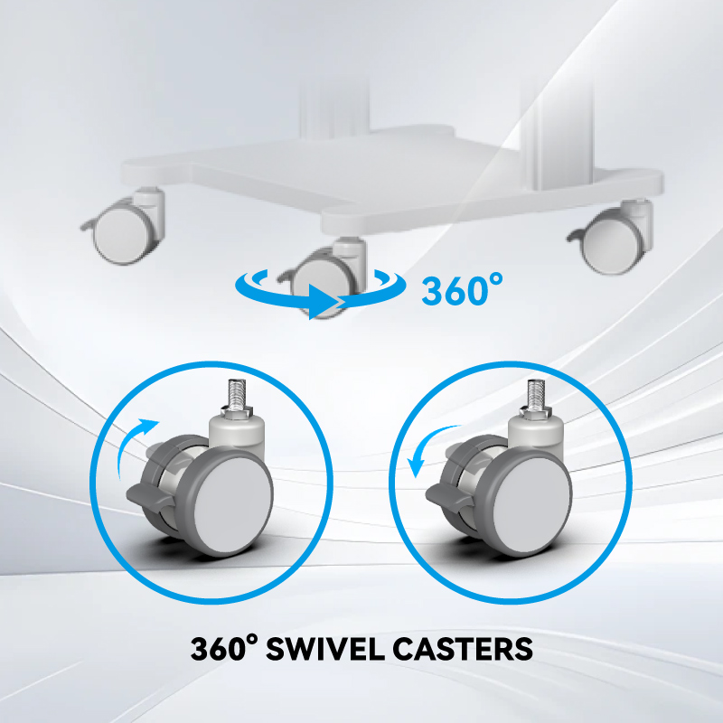360° Swivel Casters Smooth Rollers