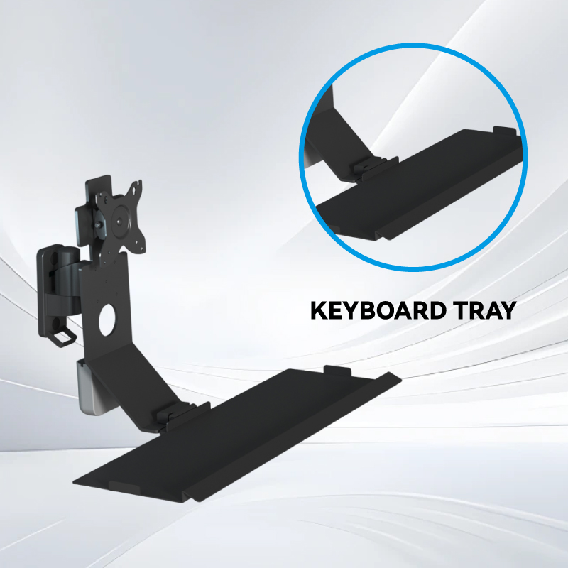 wall-mount monitor arm with keyboard tray wall-mount monitor arm with keyboard tray